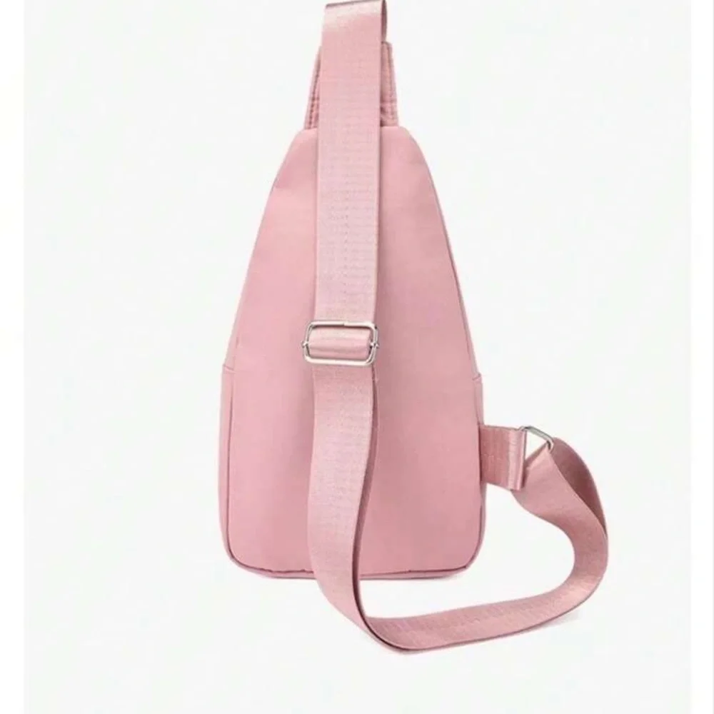 NWOT Quilted Pink Sling Bag Color Pink